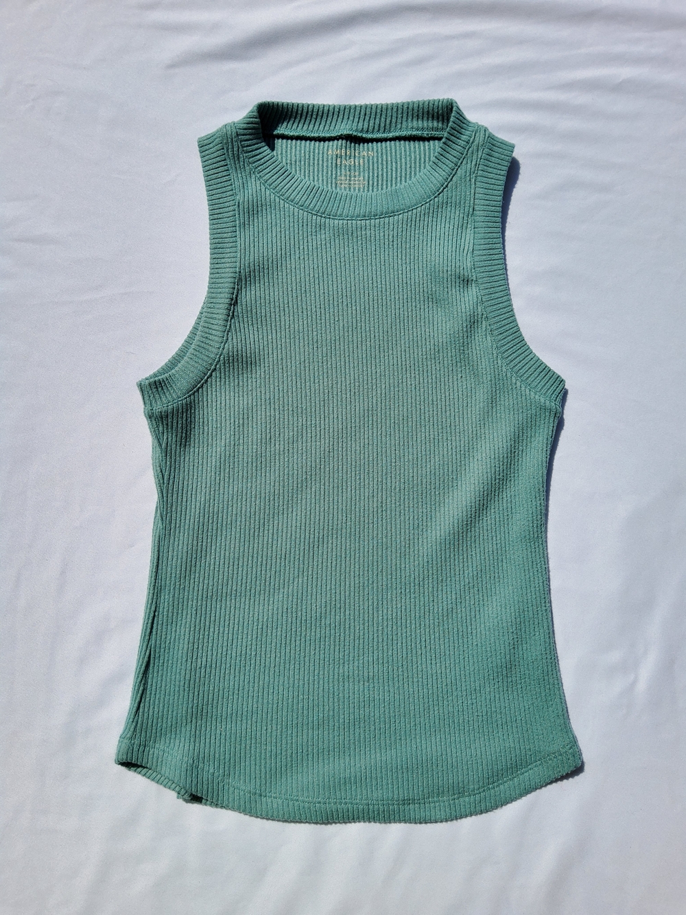 American Eagle Round Neck Ribbed Vest Tank Top